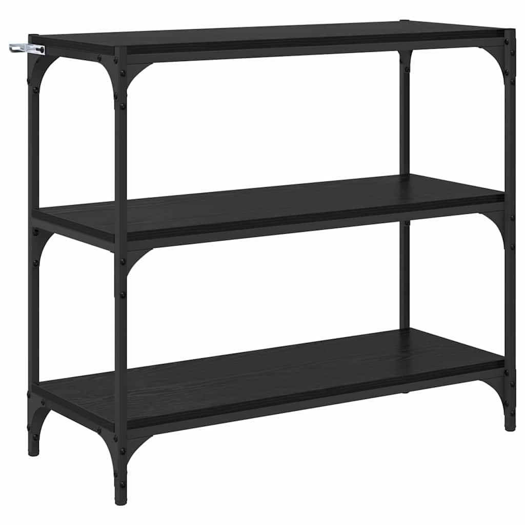 Boekenkast Zwart Eiken 80 x 33 x 70,5 cm is nu te koop bij PeponiXL, paradijselijk wonen!