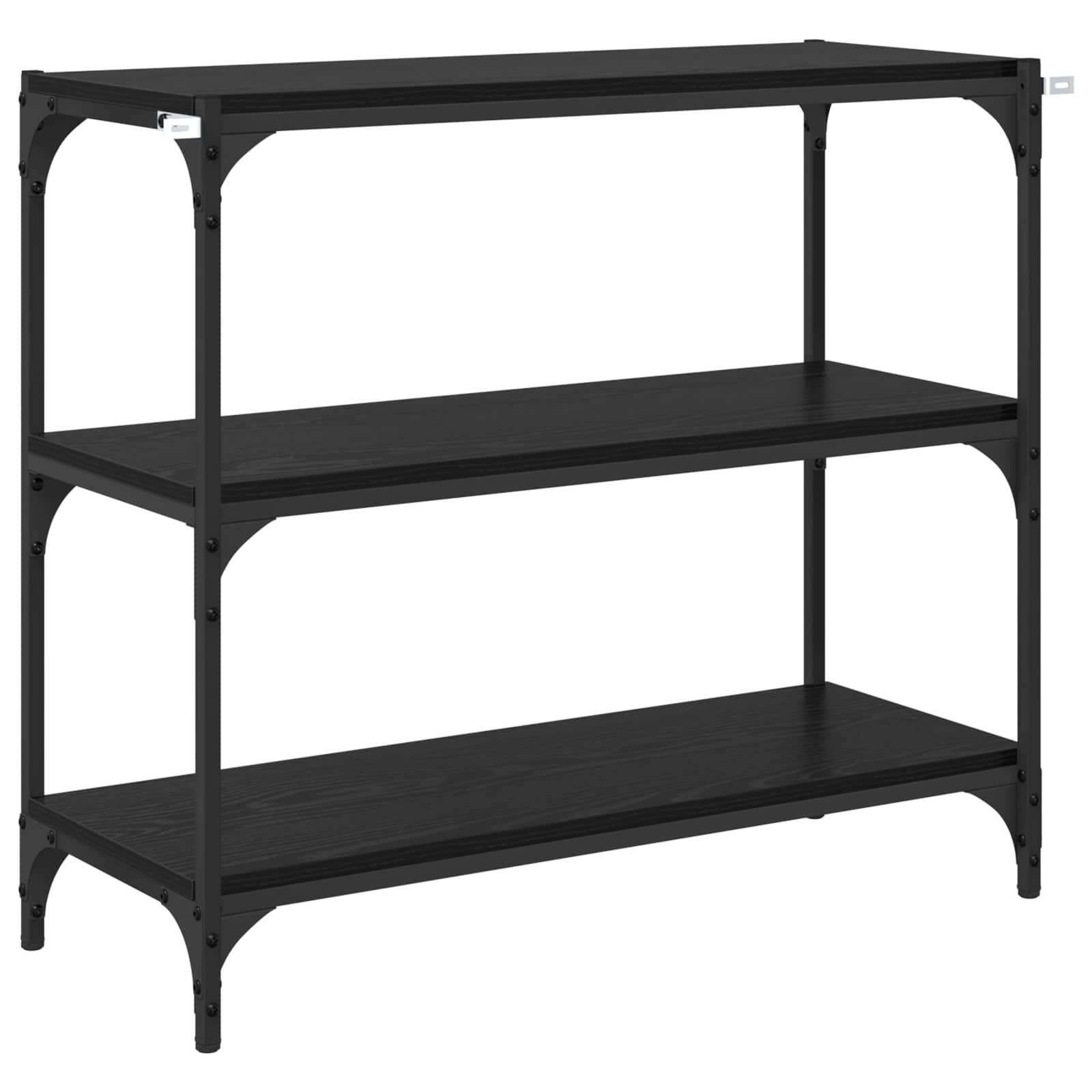 Boekenkast Zwart Eiken 80 x 33 x 70,5 cm is nu te koop bij PeponiXL, paradijselijk wonen!