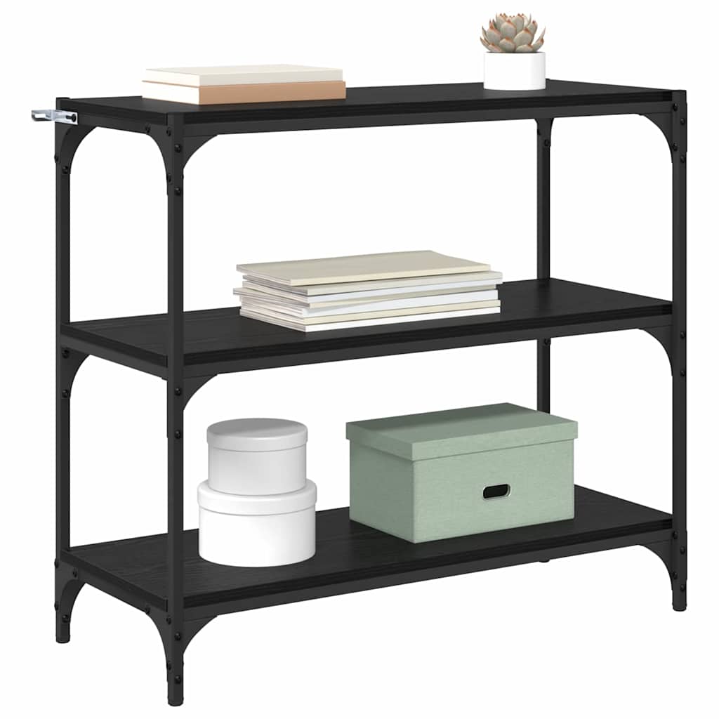 Boekenkast Zwart Eiken 80 x 33 x 70,5 cm is nu te koop bij PeponiXL, paradijselijk wonen!