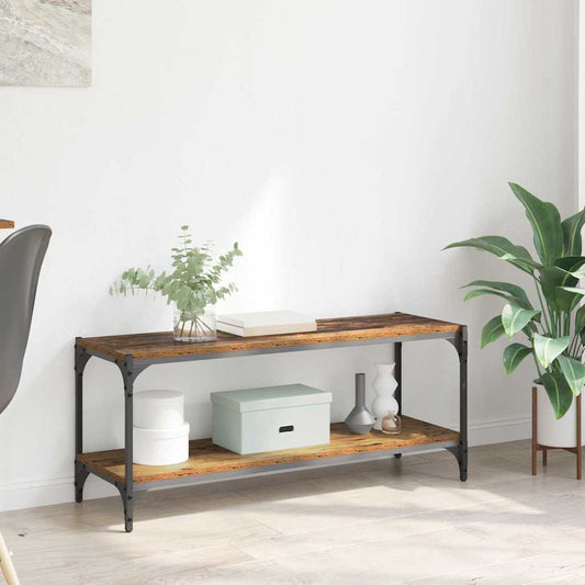 TV-kast Oud Hout 100x33x41cm Gemonteerd hout en ijzer is nu te koop bij PeponiXL, paradijselijk wonen!