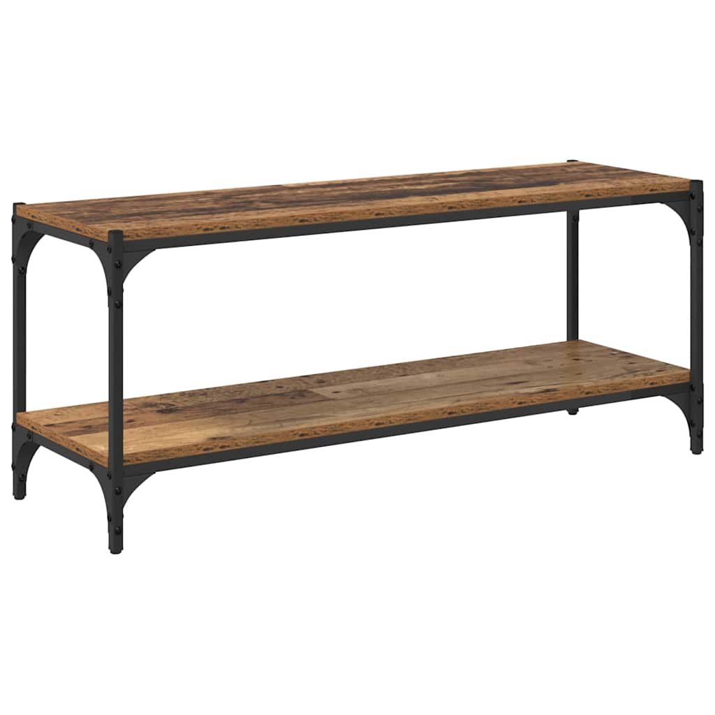 TV-kast Oud Hout 100x33x41cm Gemonteerd hout en ijzer is nu te koop bij PeponiXL, paradijselijk wonen!