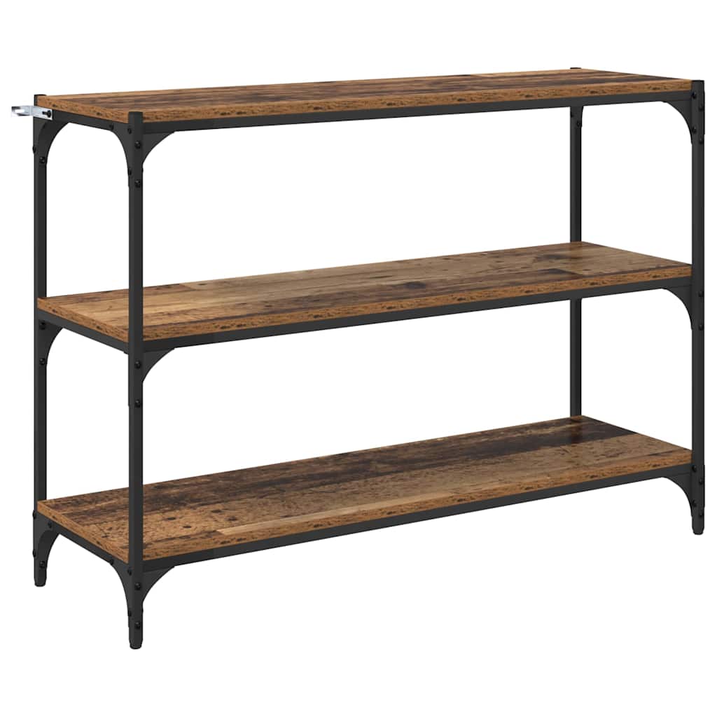 Boekenkast Oud hout 100 x 33 x 70,5 cm Gemonteerd hout en ijzer is nu te koop bij PeponiXL, paradijselijk wonen!