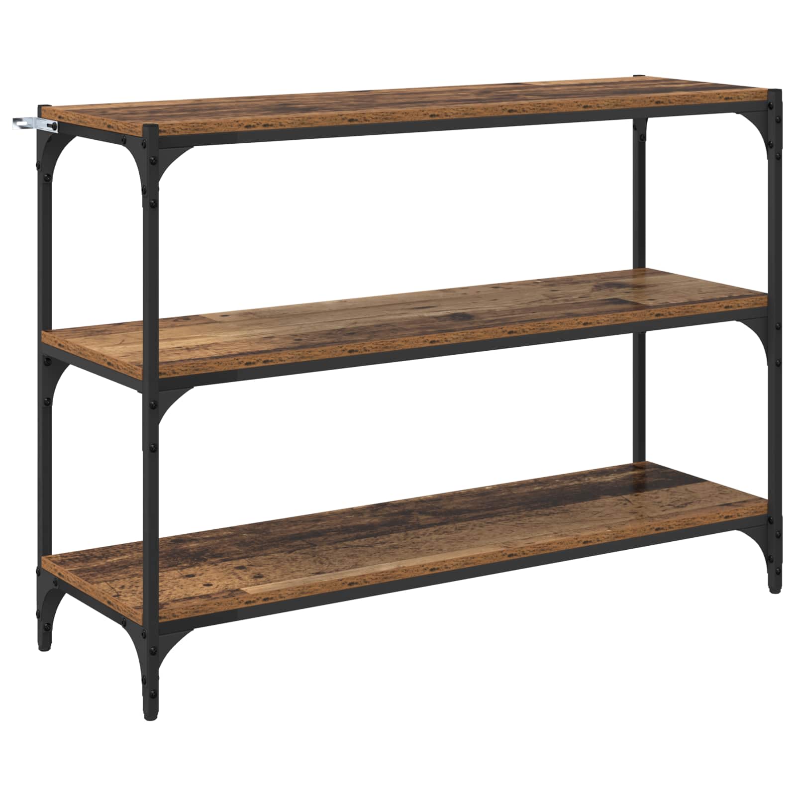 Boekenkast Oud hout 100 x 33 x 70,5 cm Gemonteerd hout en ijzer is nu te koop bij PeponiXL, paradijselijk wonen!