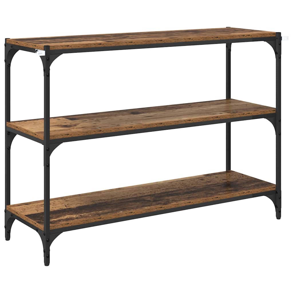 Boekenkast Oud hout 100 x 33 x 70,5 cm Gemonteerd hout en ijzer is nu te koop bij PeponiXL, paradijselijk wonen!