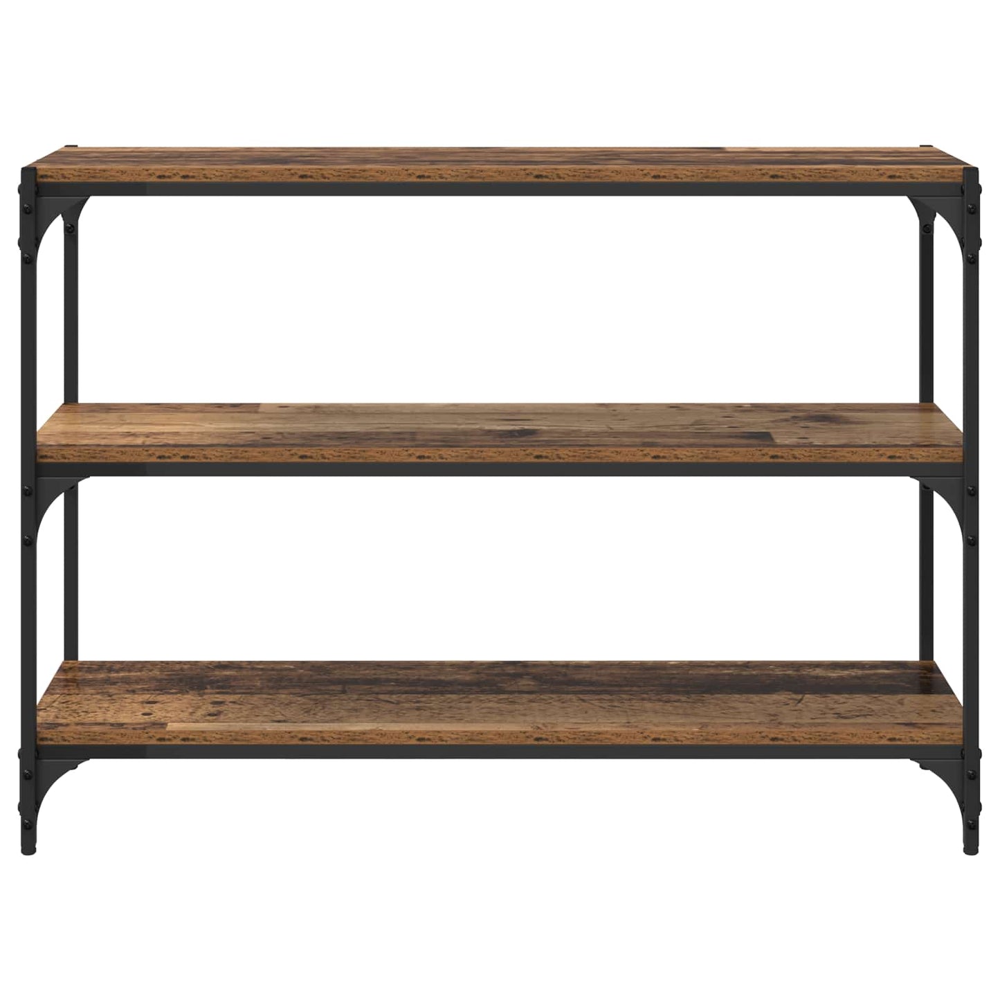 Boekenkast Oud hout 100 x 33 x 70,5 cm Gemonteerd hout en ijzer is nu te koop bij PeponiXL, paradijselijk wonen!