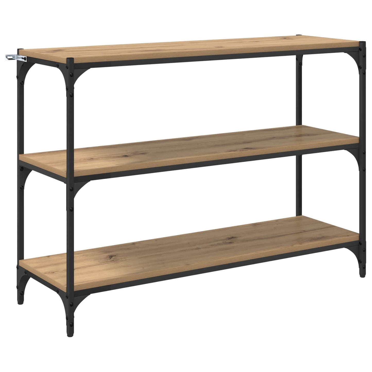 Boekenkast 3-laags 100 x 33 x 70,5 cm Gemonteerd hout en ijzer is nu te koop bij PeponiXL, paradijselijk wonen!