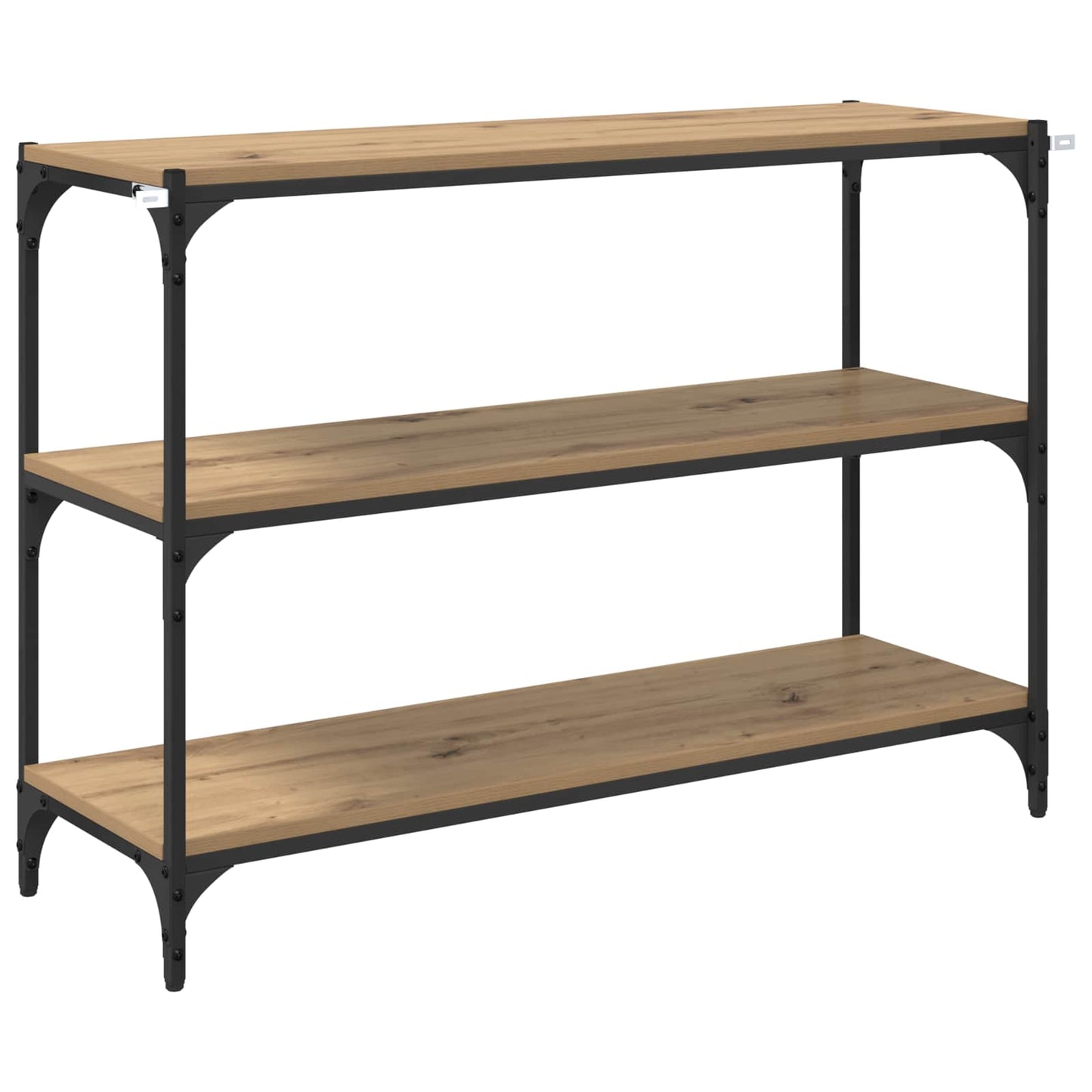 Boekenkast 3-laags 100 x 33 x 70,5 cm Gemonteerd hout en ijzer is nu te koop bij PeponiXL, paradijselijk wonen!