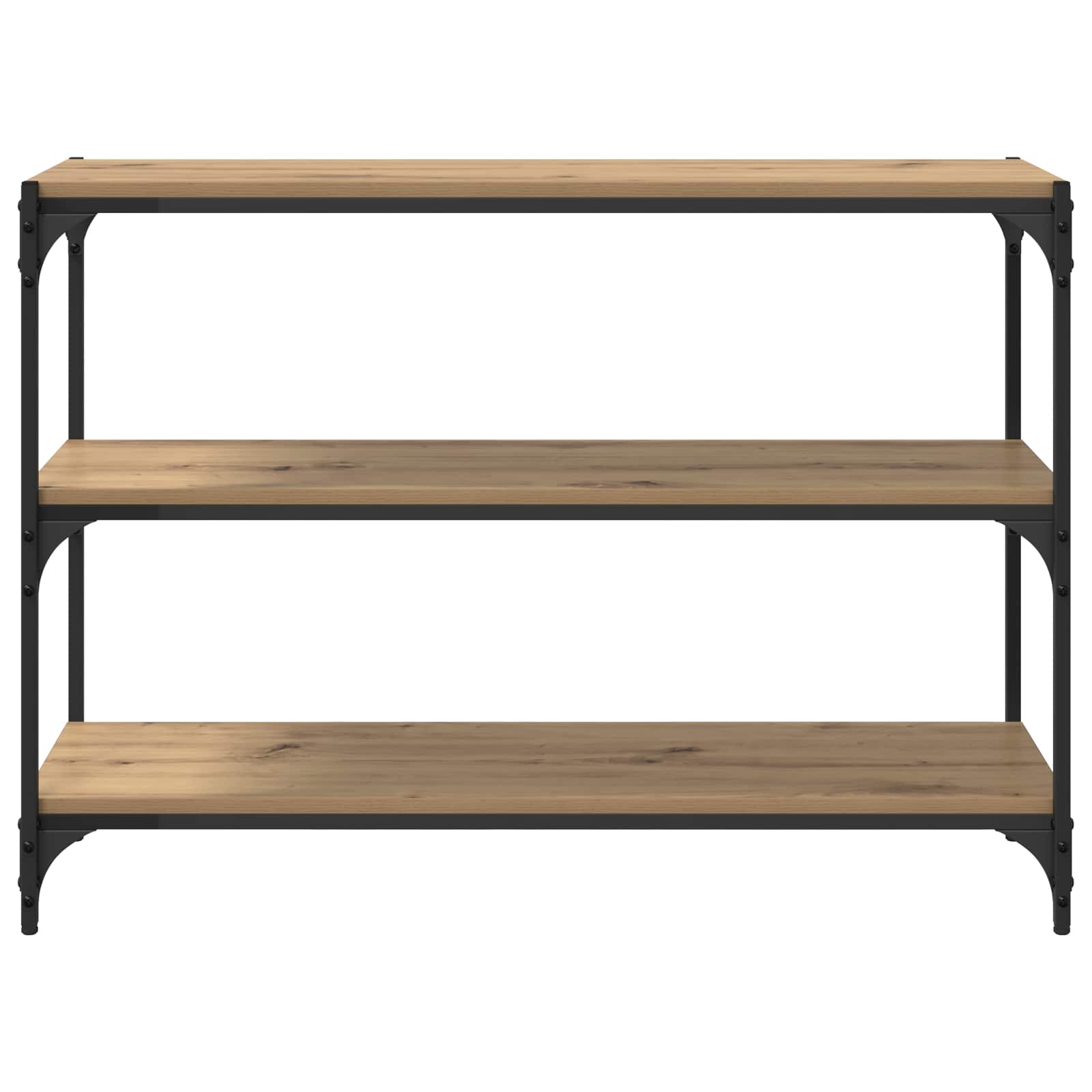 Boekenkast 3-laags 100 x 33 x 70,5 cm Gemonteerd hout en ijzer is nu te koop bij PeponiXL, paradijselijk wonen!