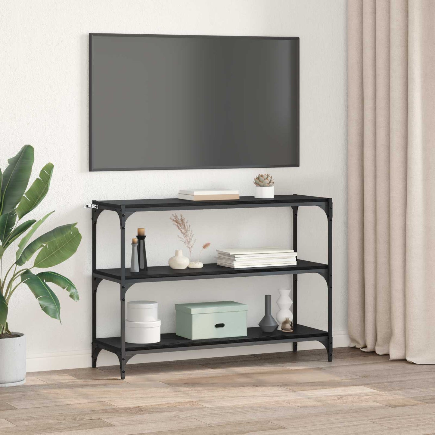 Boekenkast Zwart eiken 100 x 33 x 70,5 cm is nu te koop bij PeponiXL, paradijselijk wonen!
