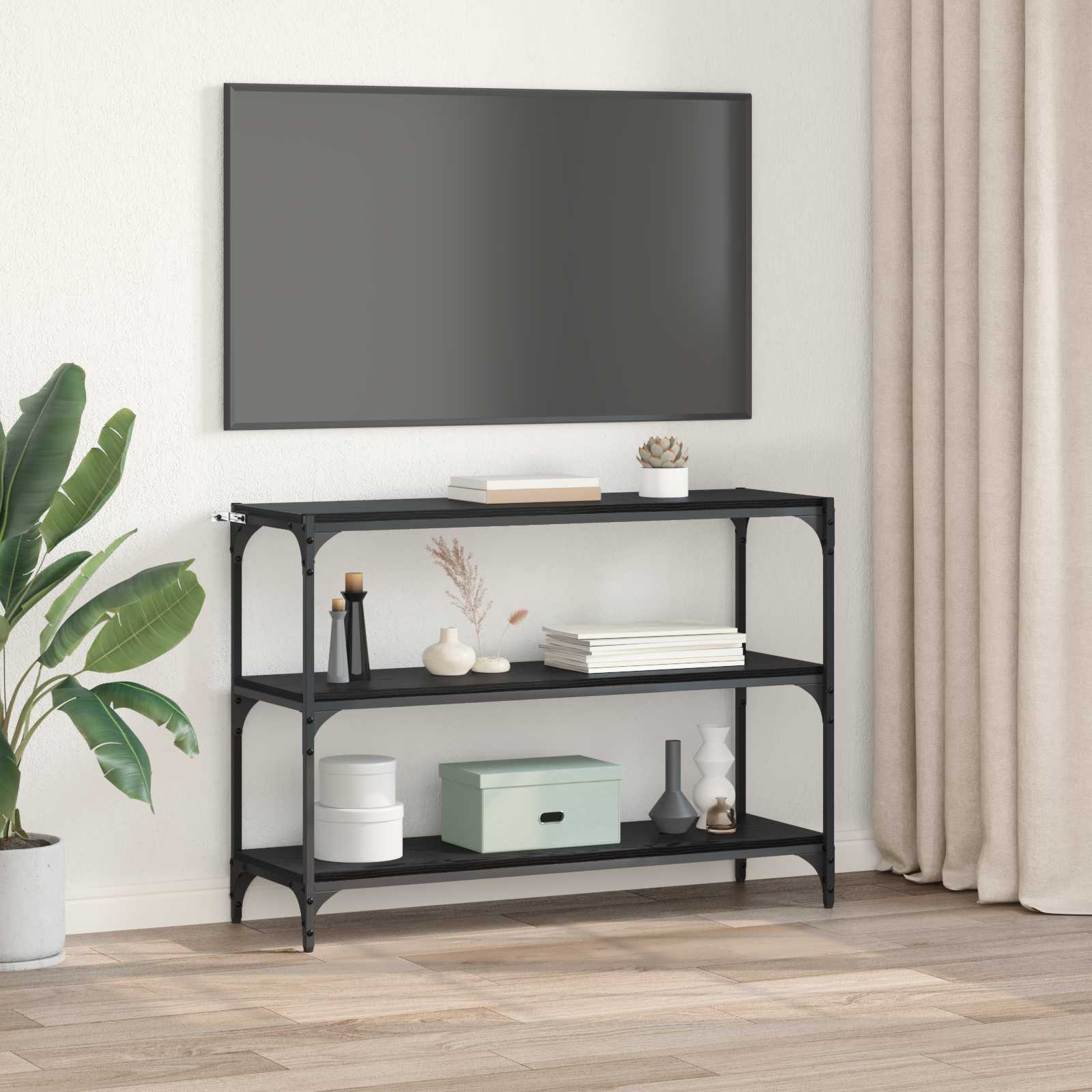 Boekenkast Zwart eiken 100 x 33 x 70,5 cm is nu te koop bij PeponiXL, paradijselijk wonen!