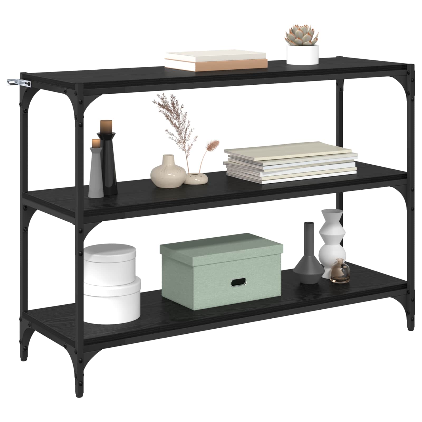 Boekenkast Zwart eiken 100 x 33 x 70,5 cm is nu te koop bij PeponiXL, paradijselijk wonen!