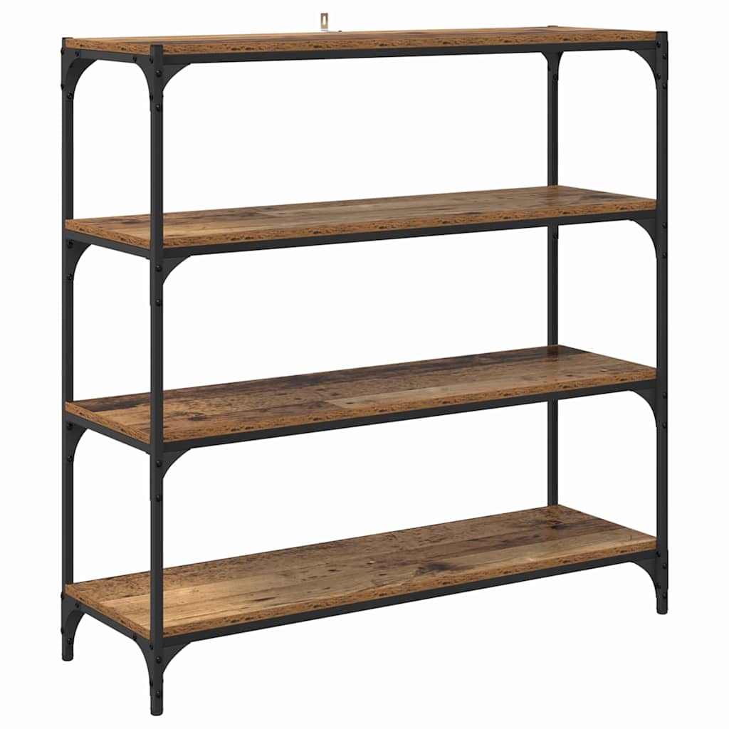 Boekenkast Oud Hout 100 x 33 x 100 cm Gemonteerd hout en ijzer is nu te koop bij PeponiXL, paradijselijk wonen!