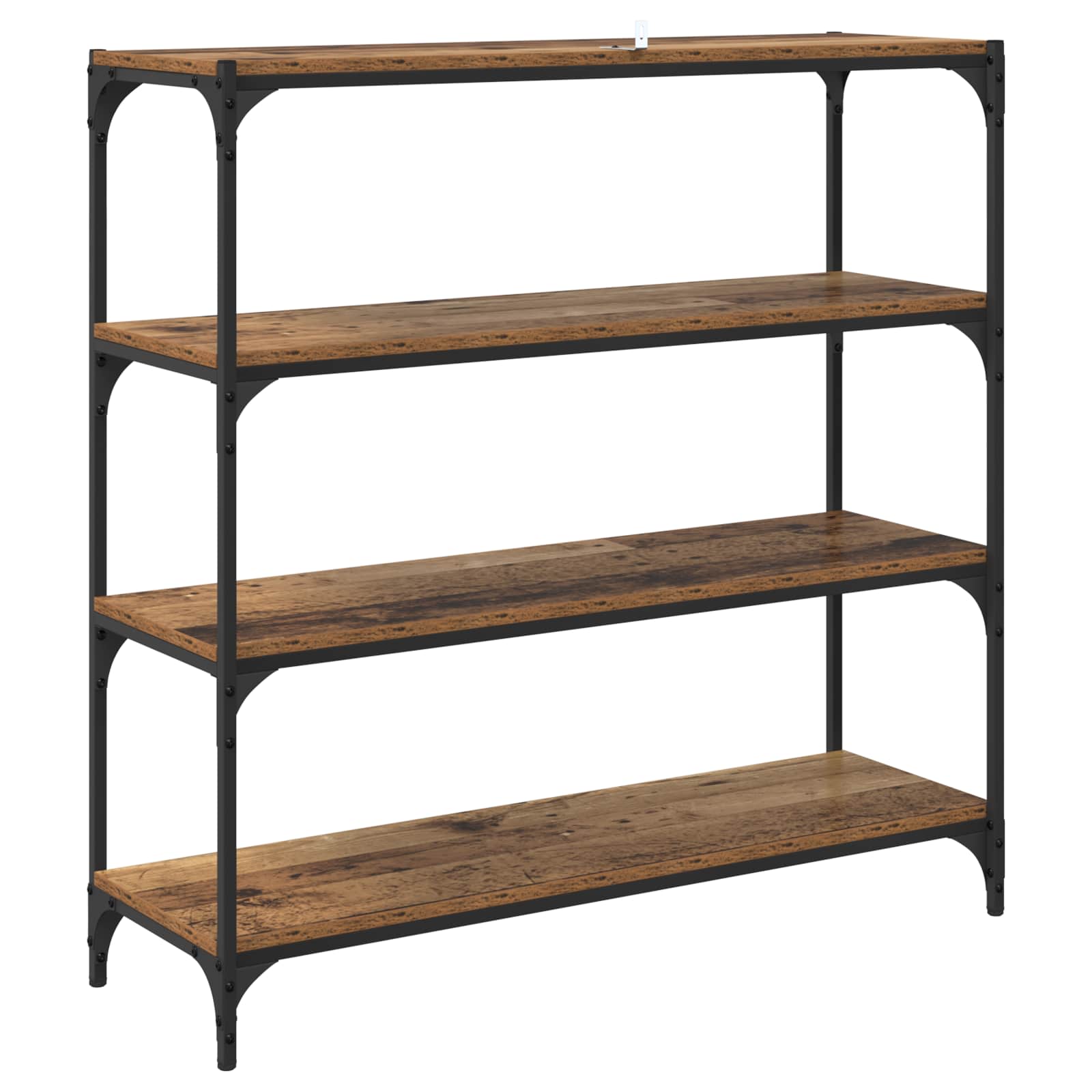 Boekenkast Oud Hout 100 x 33 x 100 cm Gemonteerd hout en ijzer is nu te koop bij PeponiXL, paradijselijk wonen!