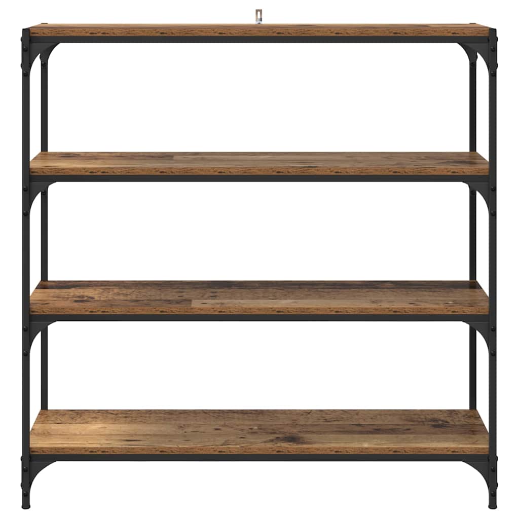 Boekenkast Oud Hout 100 x 33 x 100 cm Gemonteerd hout en ijzer is nu te koop bij PeponiXL, paradijselijk wonen!