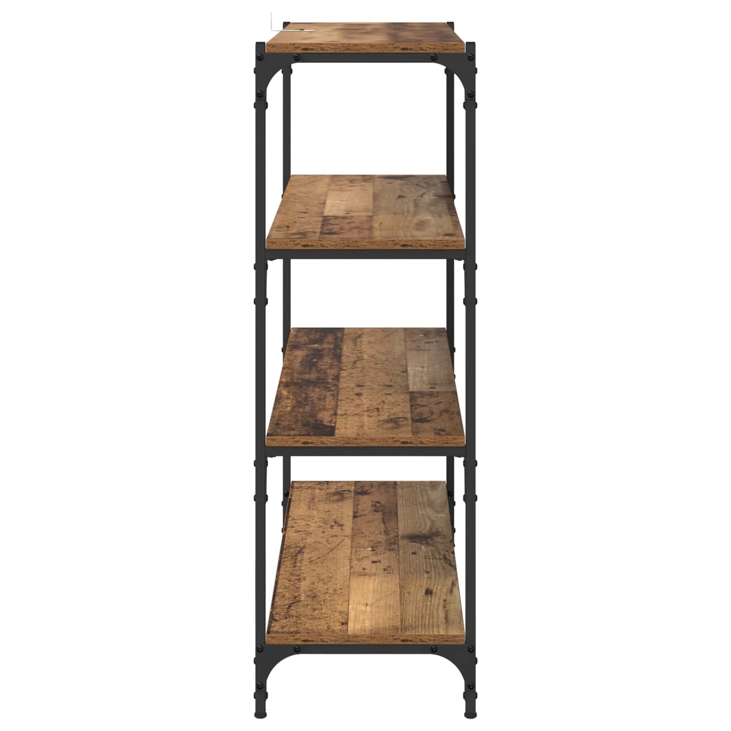 Boekenkast Oud Hout 100 x 33 x 100 cm Gemonteerd hout en ijzer is nu te koop bij PeponiXL, paradijselijk wonen!