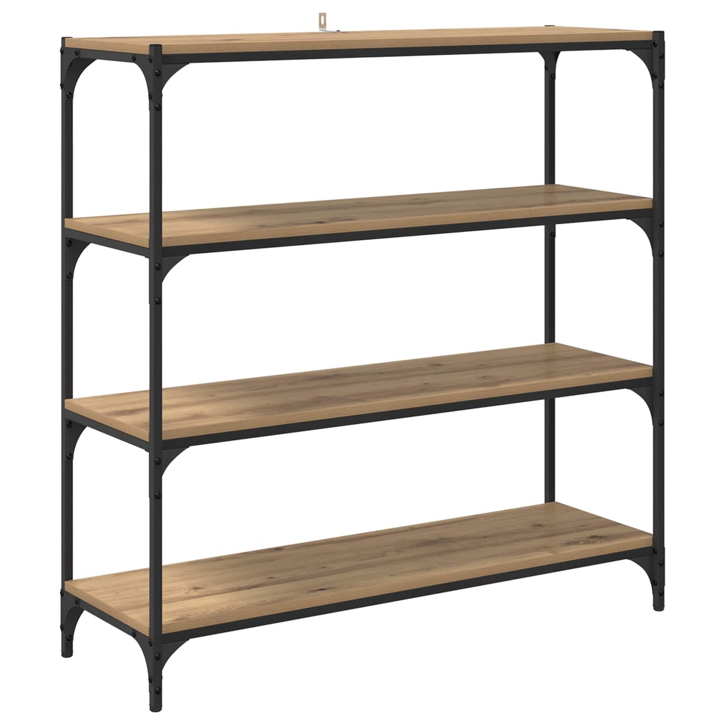Boekenkast 3-laags 100 x 33 x 100 cm Gemonteerd hout en ijzer is nu te koop bij PeponiXL, paradijselijk wonen!