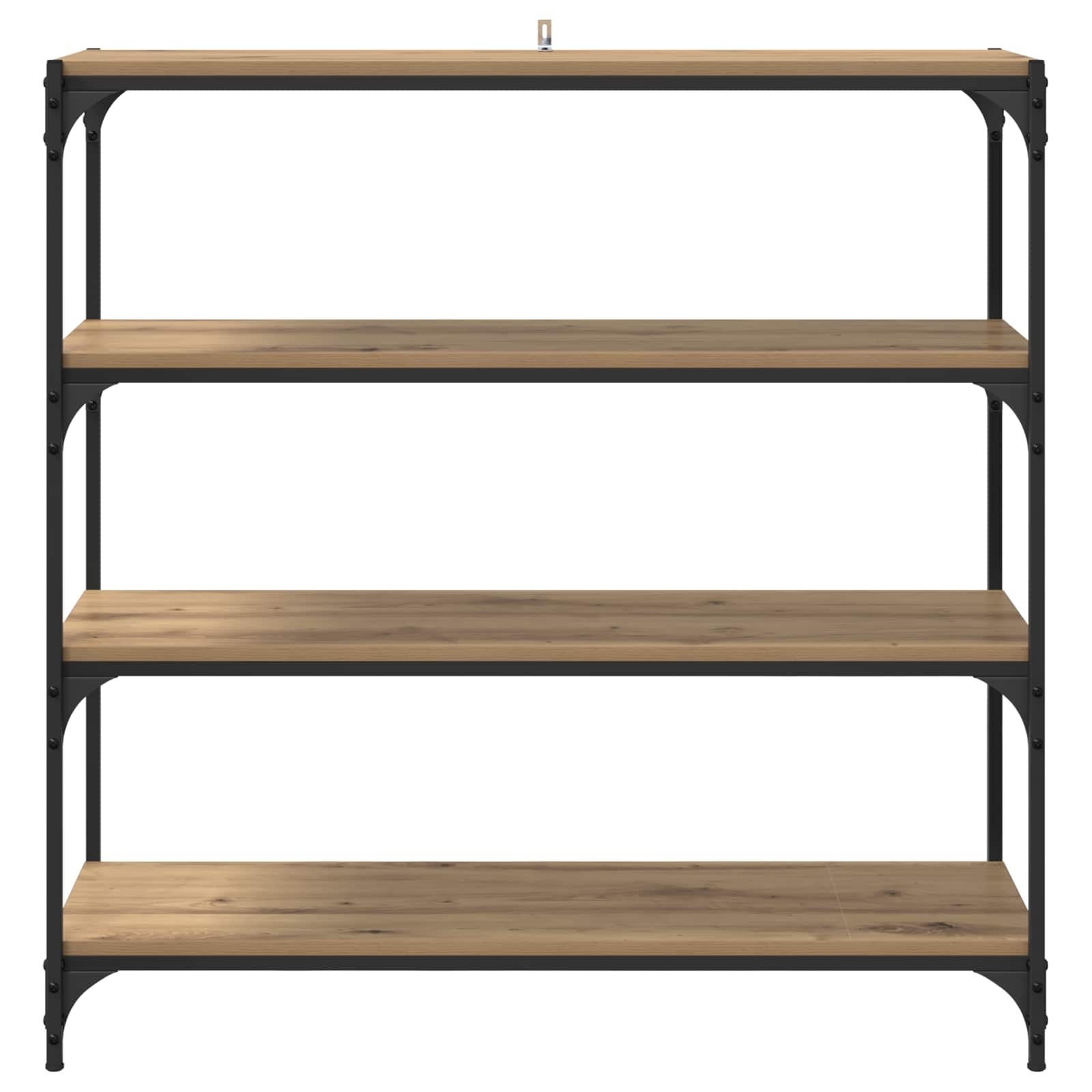 Boekenkast 3-laags 100 x 33 x 100 cm Gemonteerd hout en ijzer is nu te koop bij PeponiXL, paradijselijk wonen!