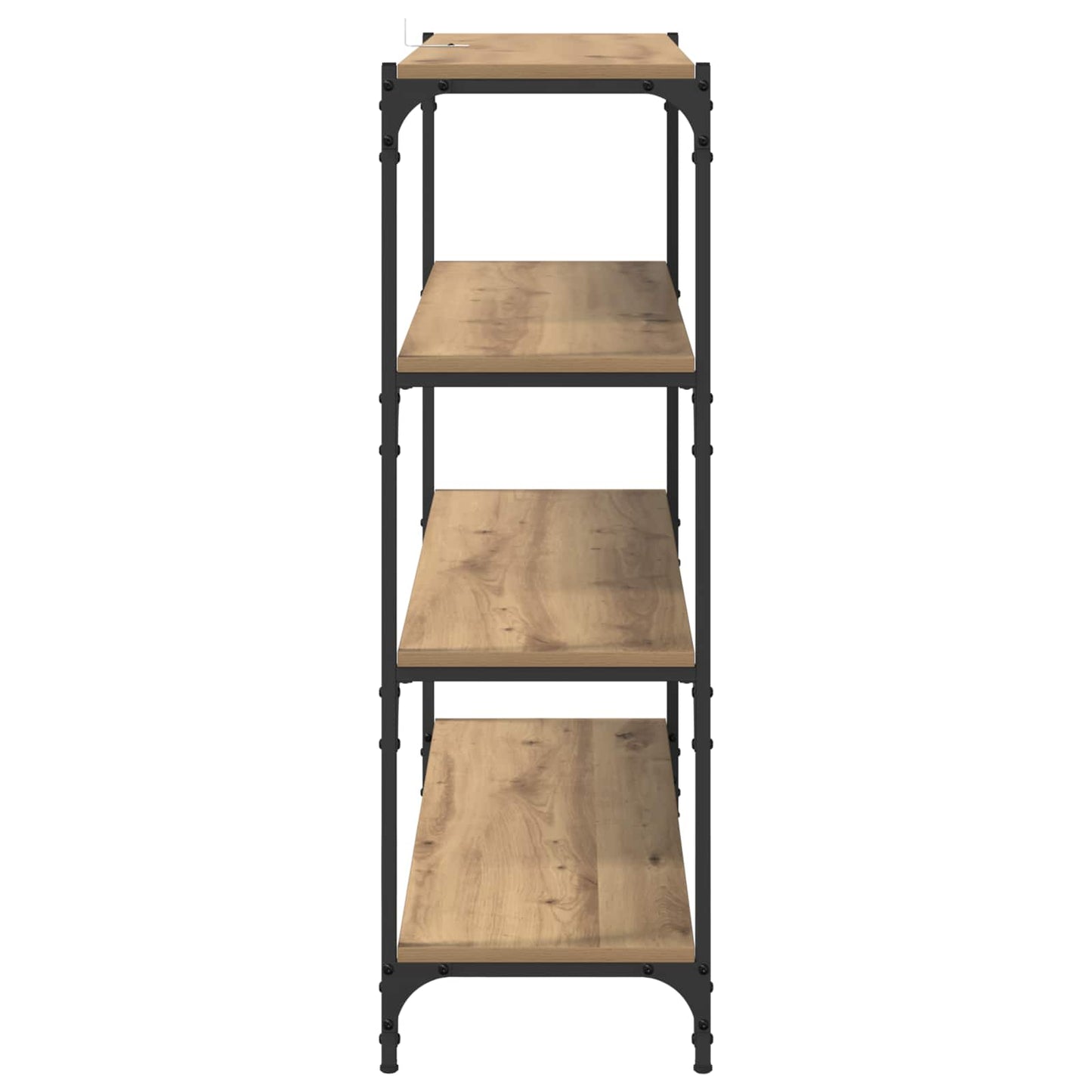 Boekenkast 3-laags 100 x 33 x 100 cm Gemonteerd hout en ijzer is nu te koop bij PeponiXL, paradijselijk wonen!