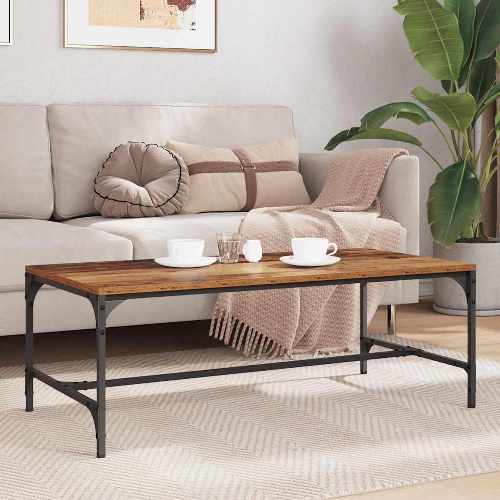 Salontafel Oud Hout 100 x 50 x 35 cm Bewerkt hout is nu te koop bij PeponiXL, paradijselijk wonen!
