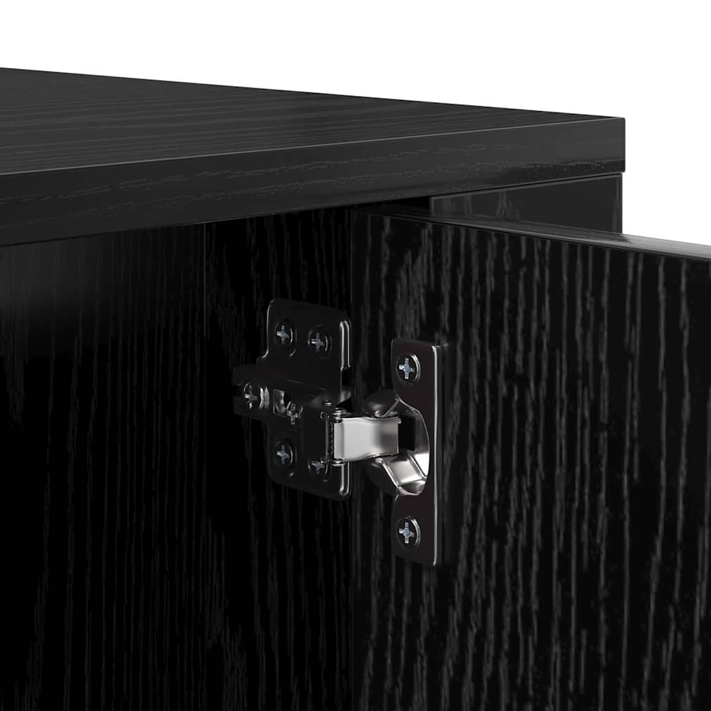 Wandgemonteerde TV-kast Zwart eiken 80 x 34.5 x 40 cm is nu te koop bij PeponiXL, paradijselijk wonen!