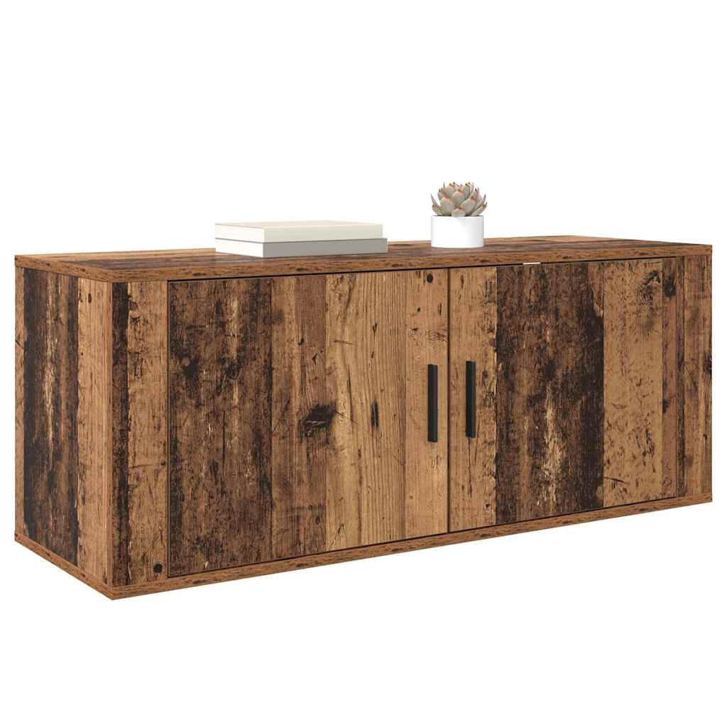 Wandgemonteerde TV-kast Oud Hout 100 x 34,5 x 40 cm is nu te koop bij PeponiXL, paradijselijk wonen!