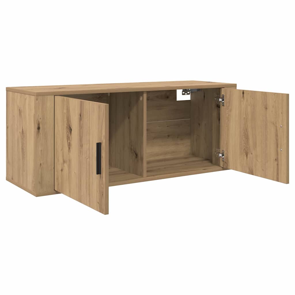 Wandgemonteerde TV-kast Artisan Eiken 100 x 34,5 x 40 cm is nu te koop bij PeponiXL, paradijselijk wonen!