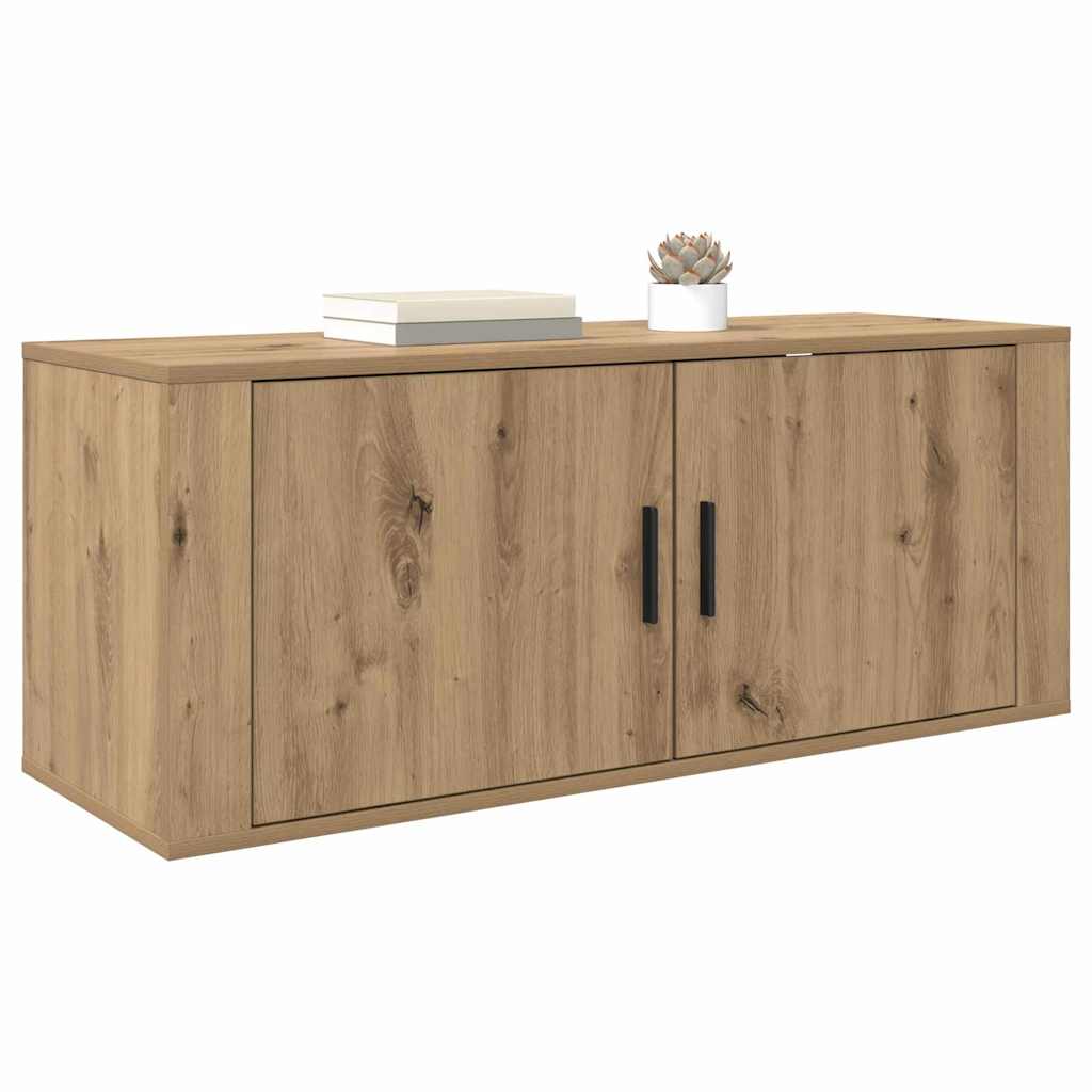 Wandgemonteerde TV-kast Artisan Eiken 100 x 34,5 x 40 cm is nu te koop bij PeponiXL, paradijselijk wonen!