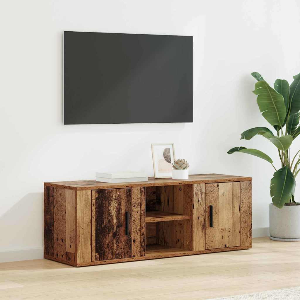 TV-kast Oud Hout 100 x 31,5 x 35 cm Bewerkt hout is nu te koop bij PeponiXL, paradijselijk wonen!