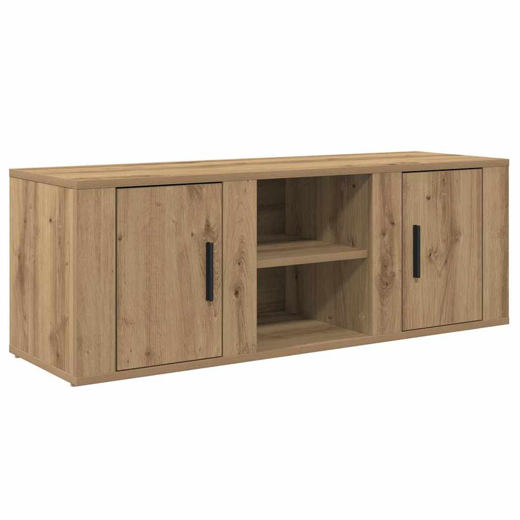 TV-kast Artisan Eiken 100 x 31,5 x 35 cm Bewerkt hout is nu te koop bij PeponiXL, paradijselijk wonen!