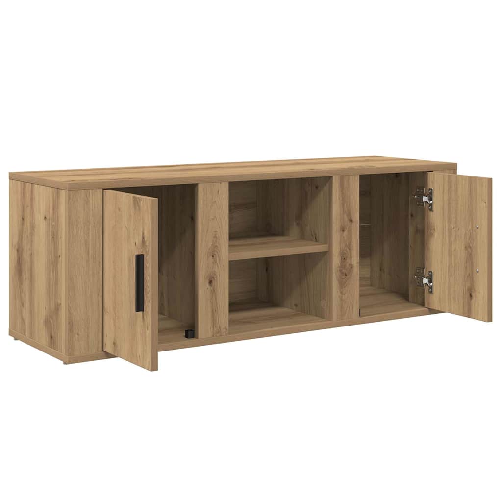 TV-kast Artisan Eiken 100 x 31,5 x 35 cm Bewerkt hout is nu te koop bij PeponiXL, paradijselijk wonen!