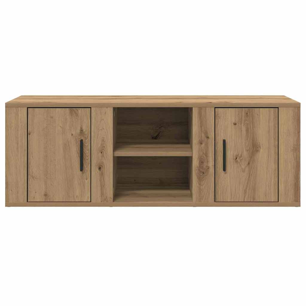 TV-kast Artisan Eiken 100 x 31,5 x 35 cm Bewerkt hout is nu te koop bij PeponiXL, paradijselijk wonen!