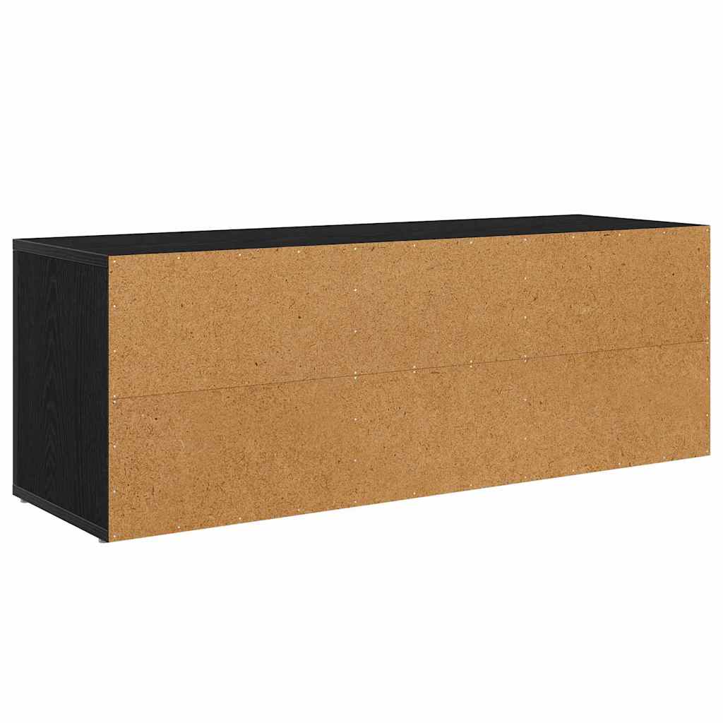 TV-kast Zwart Eiken 100 x 31,5 x 35 cm Bewerkt hout is nu te koop bij PeponiXL, paradijselijk wonen!