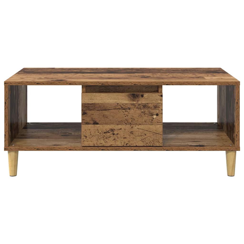 Salontafel met lade Oud Hout 90 x 50 x 26.5 cm Bewerkt hout is nu te koop bij PeponiXL, paradijselijk wonen!