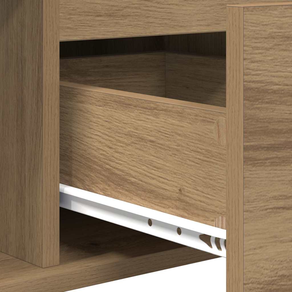 Salontafel Artisan Eiken 90 x 50 x 26.5 cm Bewerkt hout is nu te koop bij PeponiXL, paradijselijk wonen!