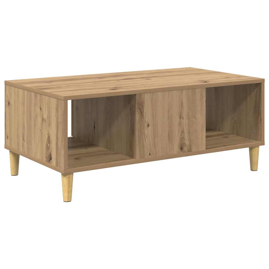 Salontafel Artisan Eiken 90 x 50 x 26.5 cm Bewerkt hout is nu te koop bij PeponiXL, paradijselijk wonen!
