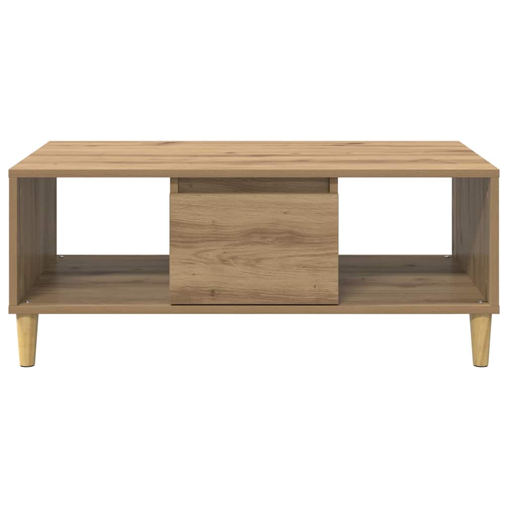 Salontafel Artisan Eiken 90 x 50 x 26.5 cm Bewerkt hout is nu te koop bij PeponiXL, paradijselijk wonen!