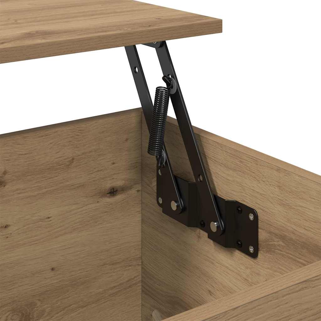 Salontafel Artisan Eiken 60 x 44,5 x 45 cm Bewerkt hout is nu te koop bij PeponiXL, paradijselijk wonen!