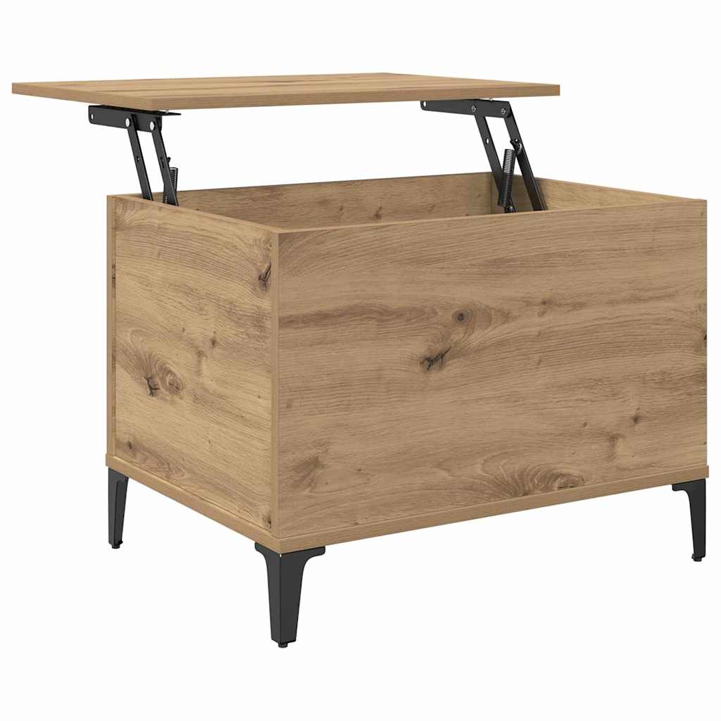 Salontafel Artisan Eiken 60 x 44,5 x 45 cm Bewerkt hout is nu te koop bij PeponiXL, paradijselijk wonen!