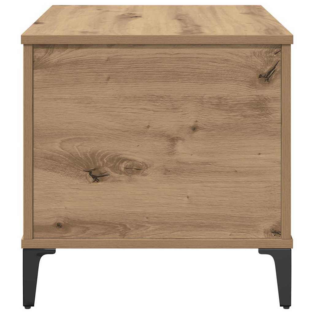 Salontafel Artisan Eiken 60 x 44,5 x 45 cm Bewerkt hout is nu te koop bij PeponiXL, paradijselijk wonen!
