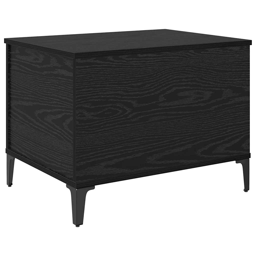 Salontafel Zwart Eiken 60 x 44,5 x 45 cm Bewerkt hout is nu te koop bij PeponiXL, paradijselijk wonen!