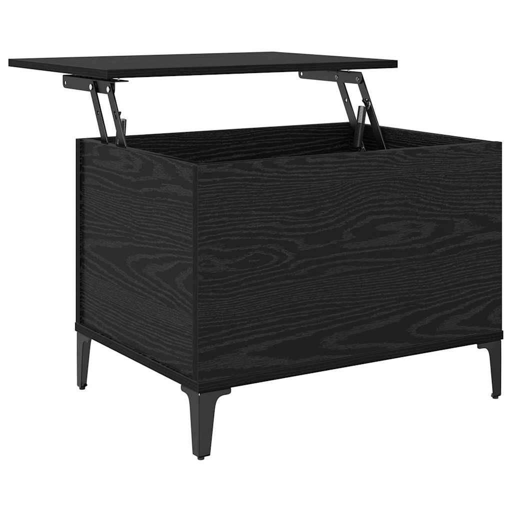 Salontafel Zwart Eiken 60 x 44,5 x 45 cm Bewerkt hout is nu te koop bij PeponiXL, paradijselijk wonen!