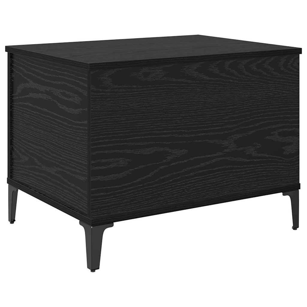 Salontafel Zwart Eiken 60 x 44,5 x 45 cm Bewerkt hout is nu te koop bij PeponiXL, paradijselijk wonen!