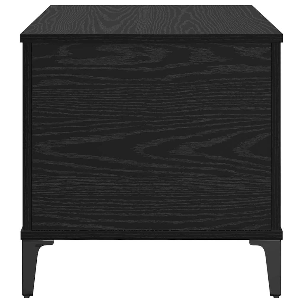 Salontafel Zwart Eiken 60 x 44,5 x 45 cm Bewerkt hout is nu te koop bij PeponiXL, paradijselijk wonen!