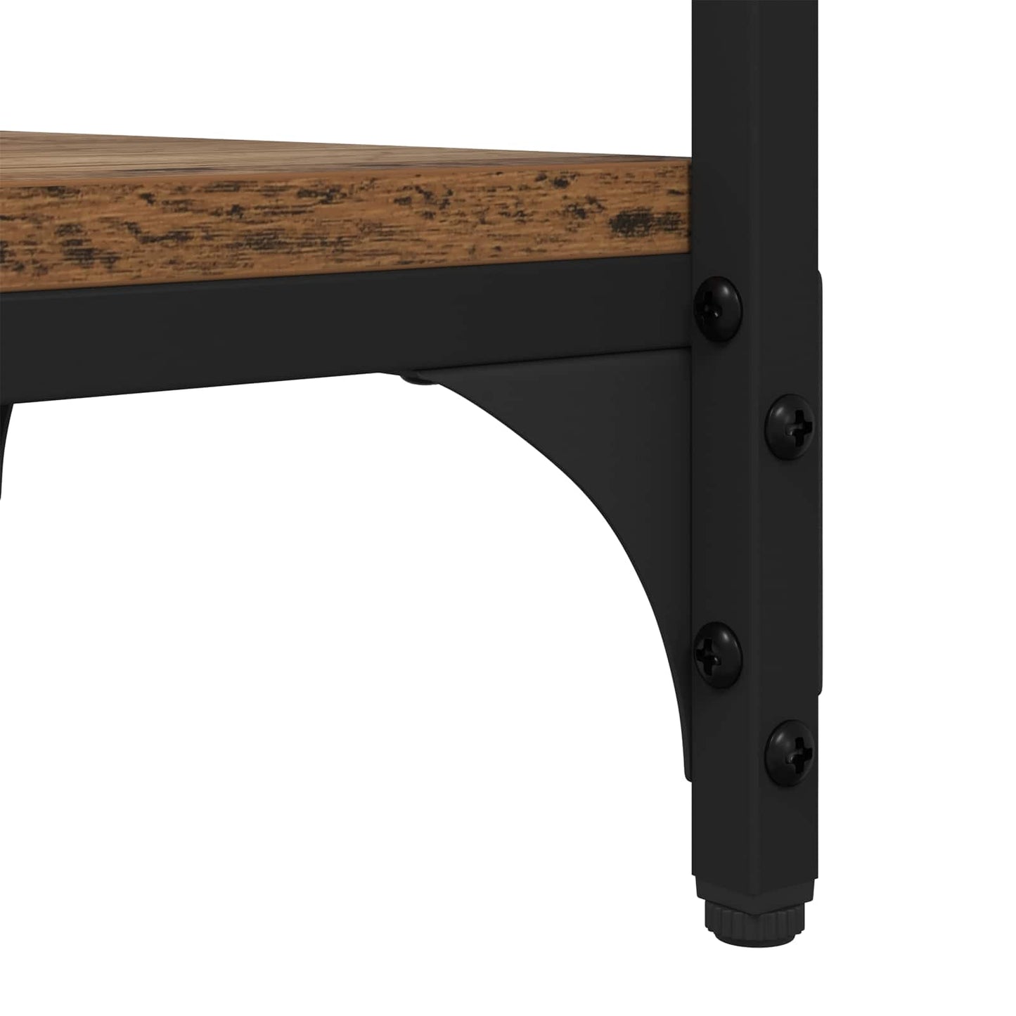 Bijzettafel met plank Oud Hout 40 x 30 x 75 cm Bewerkt hout is nu te koop bij PeponiXL, paradijselijk wonen!