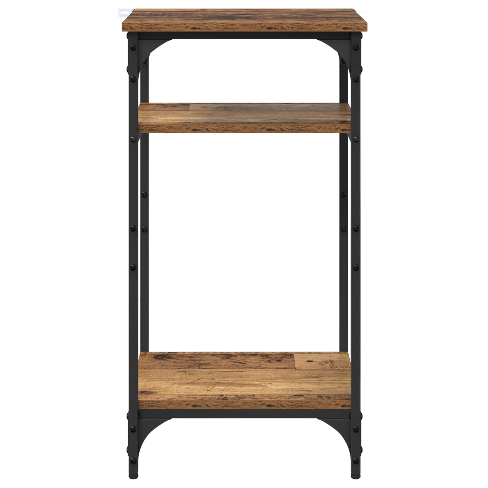 Bijzettafel met plank Oud Hout 40 x 30 x 75 cm Bewerkt hout is nu te koop bij PeponiXL, paradijselijk wonen!