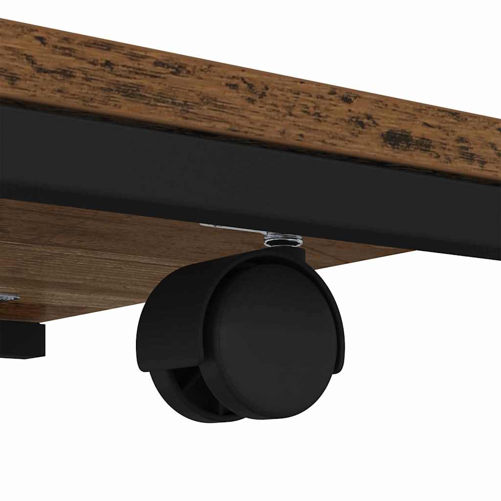 Bijzettafel met plank Oudhout 50 x 35 x 55.5 cm Bewerkt hout is nu te koop bij PeponiXL, paradijselijk wonen!
