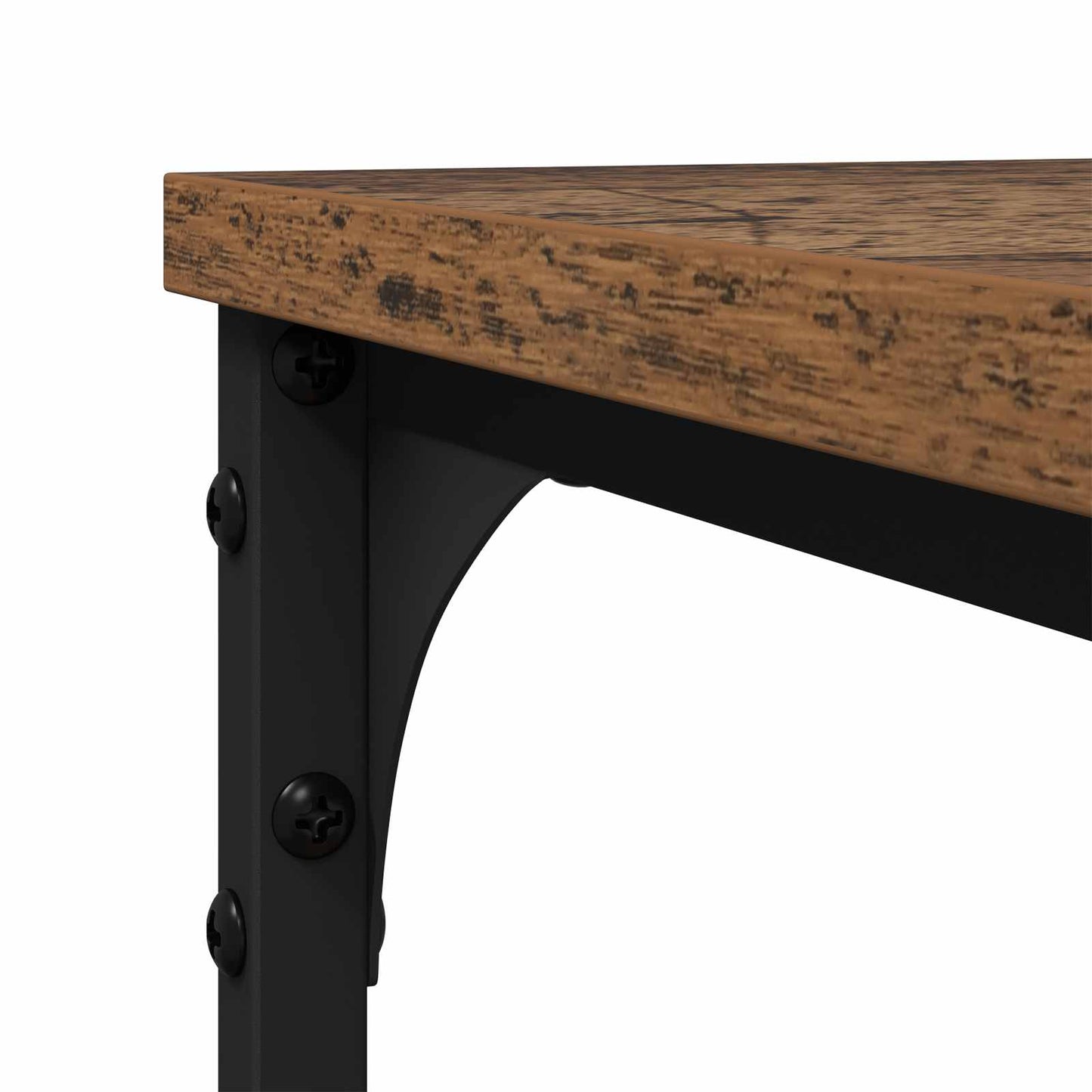 Bijzettafel met plank Oud hout 50 x 35 x 52 cm Bewerkt hout is nu te koop bij PeponiXL, paradijselijk wonen!