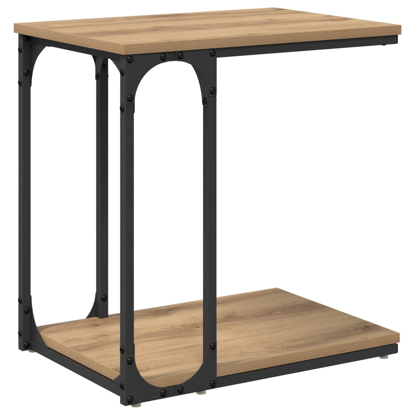 Bijzettafel Artisan Eiken 50 x 35 x 52 cm Bewerkt hout is nu te koop bij PeponiXL, paradijselijk wonen!