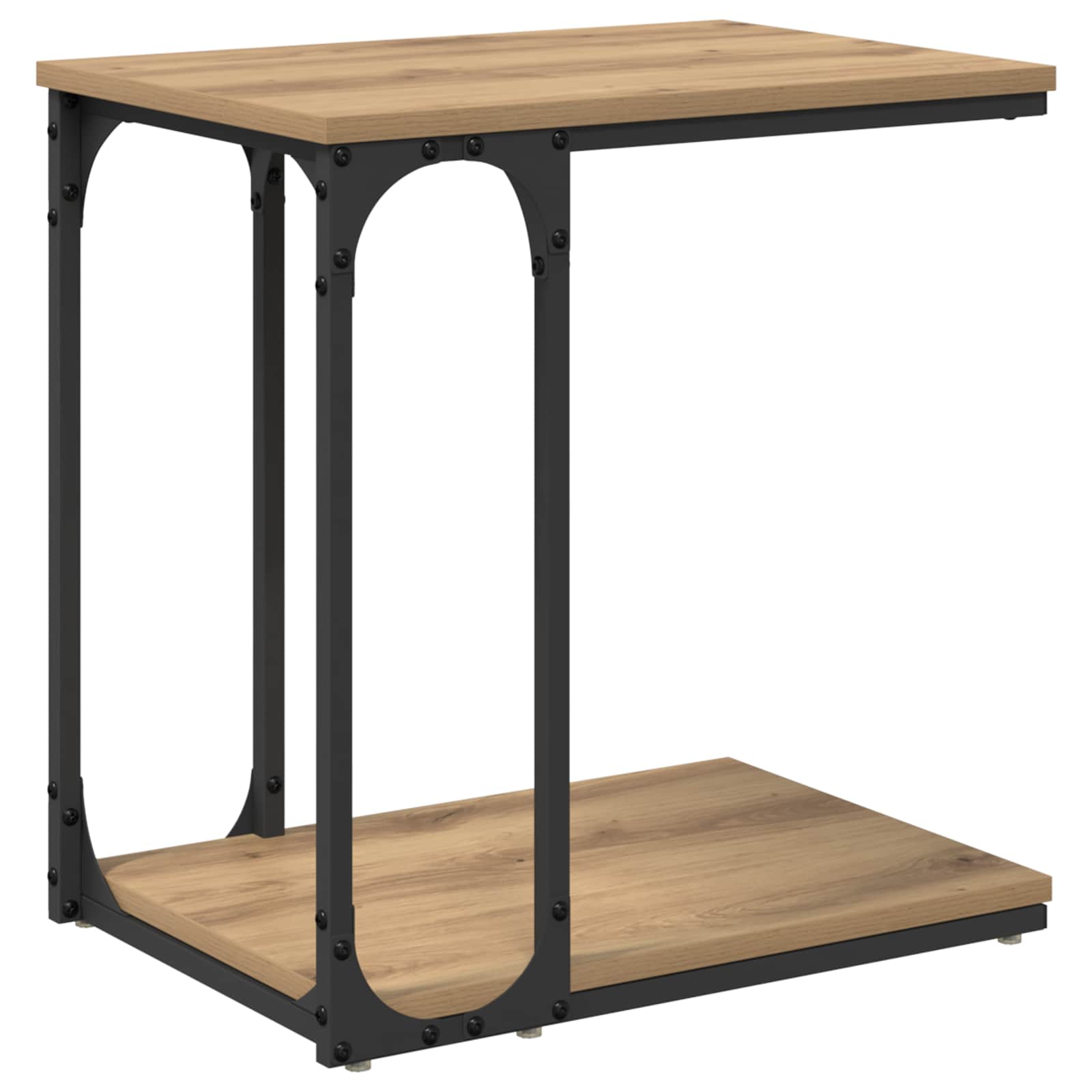 Bijzettafel Artisan Eiken 50 x 35 x 52 cm Bewerkt hout is nu te koop bij PeponiXL, paradijselijk wonen!