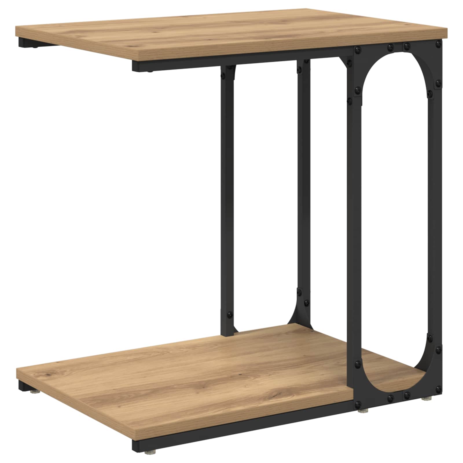 Bijzettafel Artisan Eiken 50 x 35 x 52 cm Bewerkt hout is nu te koop bij PeponiXL, paradijselijk wonen!